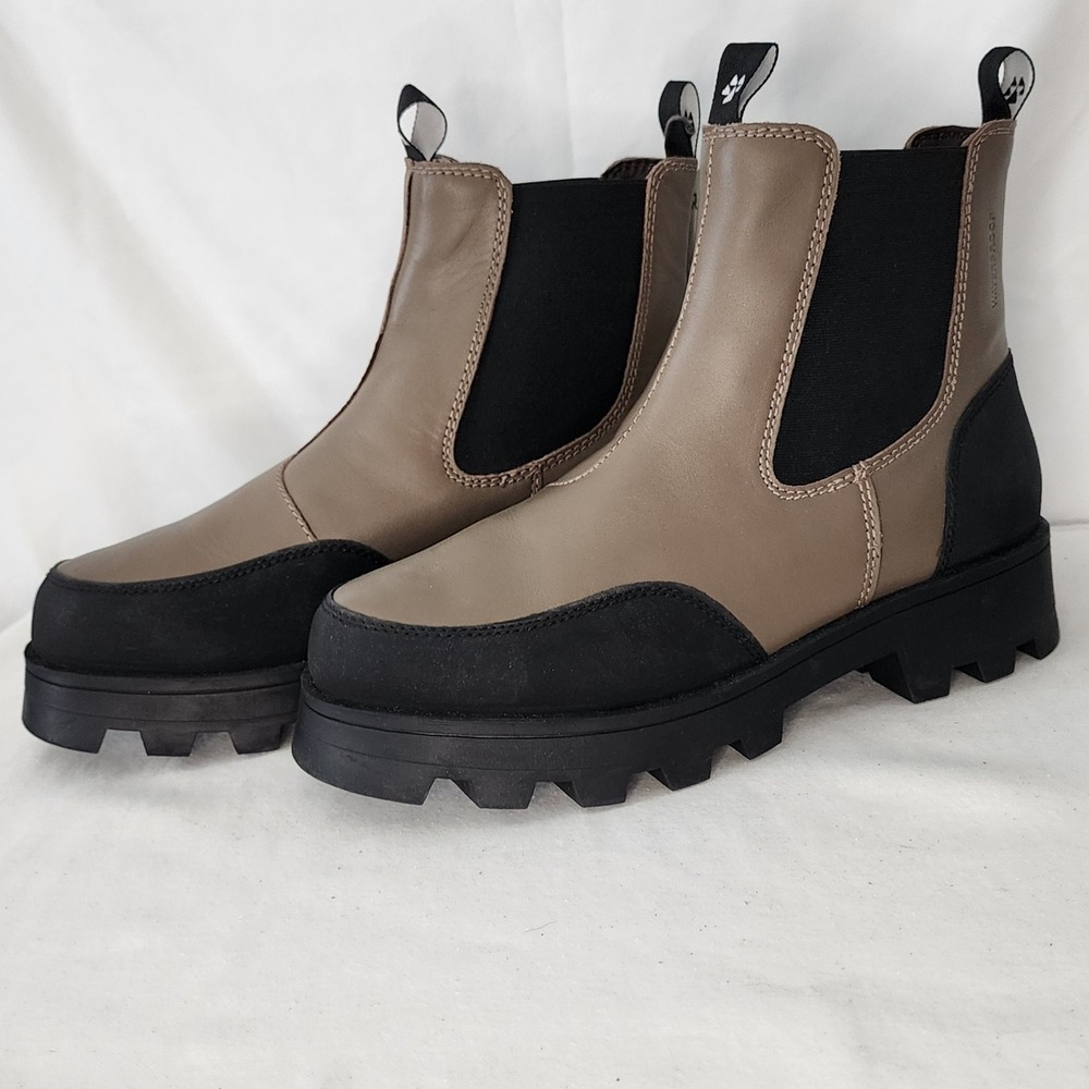Cougar Chelsea Waterproof Ankle Boots Lug Sole Taupe Black Size 11 - Picture 2 of 6